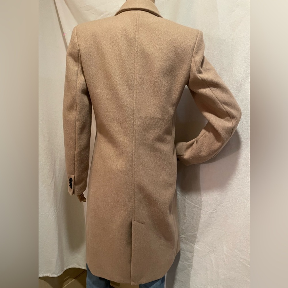 Zara Long Single-Breasted Trench Coat in Camel - Picture 3 of 6